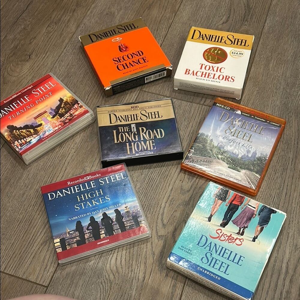Lot of 7 Danielle Steele Audiobook CDs The Long Road Home, Toxic Bachelors